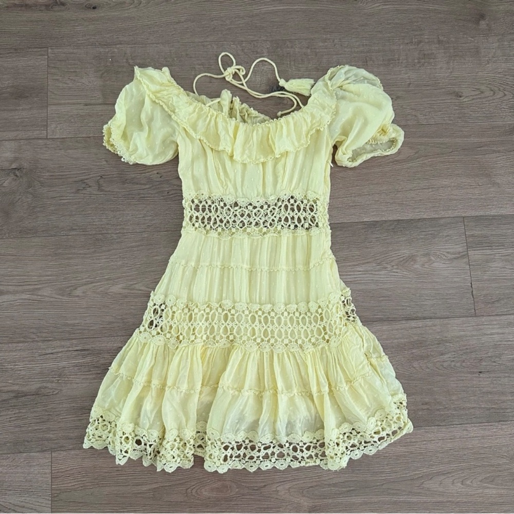 Free People Cruel Intensions Mini‎ Dress Lemon FLAW - Picture 4 of 9